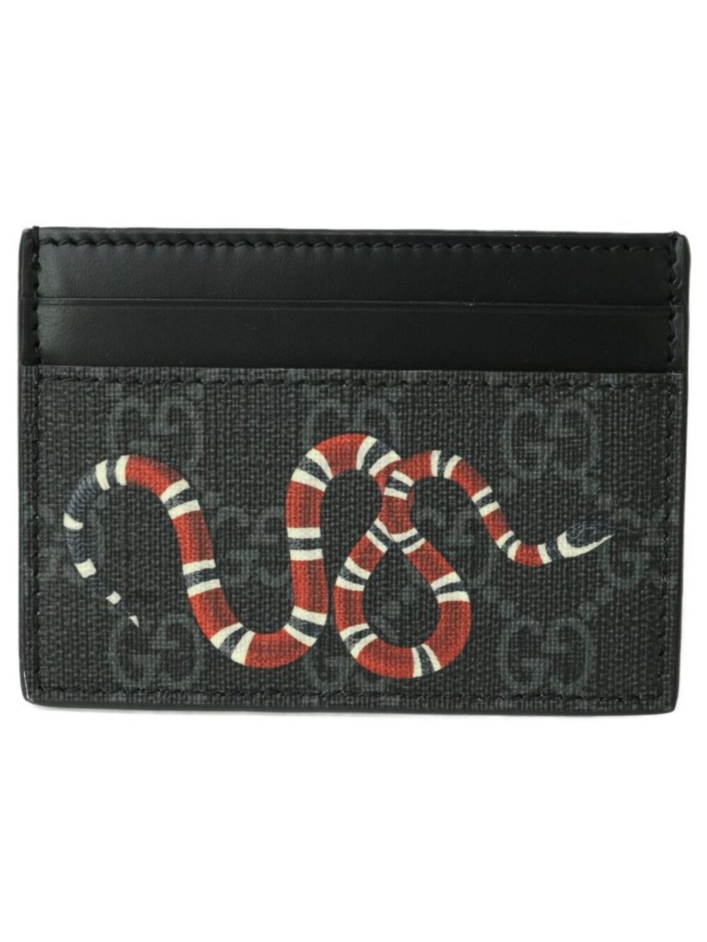 Gucci King Snake Print GG Supreme Card Holder